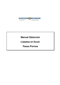 Manual Obtención Listados en Excel: Pasos Previos