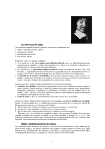 Descartes (1596-1650) Razón y método: el criterio de verdad.
