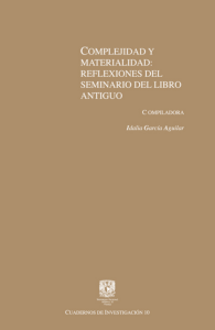 reflexiones del Seminario del Libro Antiguo