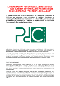 pdc perfil de calidad - Colegio Oficial de Aparejadores y Arquitectos