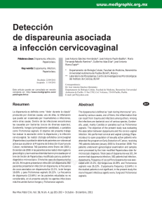 Detección de dispareunia asociada a infección