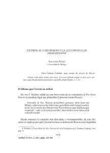 CICER&Oacute;N, EL CASO ROSCIO Y LA LEX CORNELIA DE