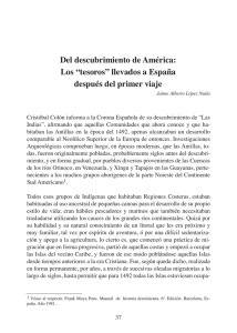 Del descubrimiento de Am&eacute;rica: Los &ldquo;tesoros&rdquo; llevados