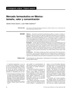 Mercado farmacéutico en México: tamaño, valor y concentración