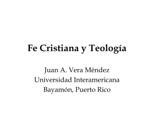 Fe Cristiana y Teología - Universidad Interamericana de Puerto Rico