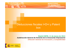 Deducciones fiscales I+D+iy Patent box