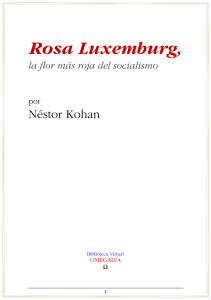 Rosa Luxemburg, la flor más roja del socialismo