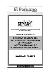 directiva general del proceso de planeamiento