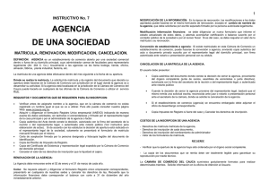 agencia de una sociedad - Cámara de Comercio del Cauca