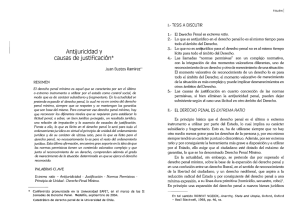 Antijuridicidad y causas de justificación