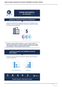 ¿Qué es poder sustancial de mercado? (Infografía en formato vertical)