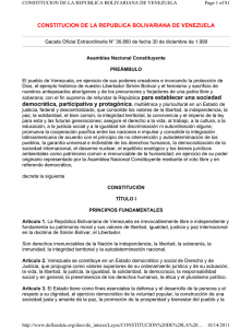 CONSTITUCION DE LA REPUBLICA BOLIVARIANA DE VENEZUELA