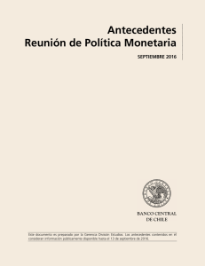 Antecedentes Reunión de Política Monetaria septiembre 2016