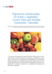 Pigmentos carotenoides en frutas y vegetales, mucho mas