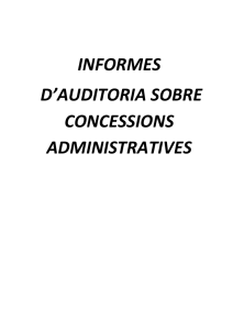 informes d`auditoria sobre concessions administratives