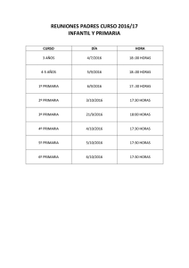 Reuniones de padres infantil y primaria