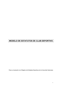 MODELO DE ESTATUTOS DE CLUB DEPORTIVO