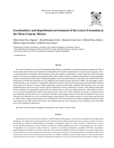 Geochemistry and depositional environment of the Losero