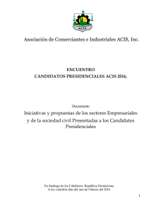 Asociación de Comerciantes e Industriales ACIS, Inc. Iniciativas y