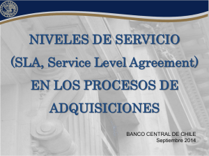 (SLA, Service Level Agreement) en los procesos de adquisiciones