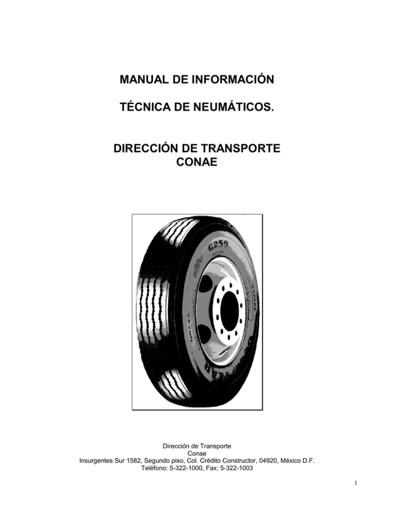 MANUAL DE INFORMACIÓN TÉCNICA DE NEUMÁTICOS