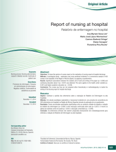 Report of nursing at hospital