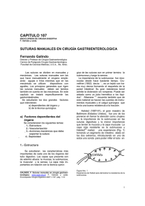 Suturas manuales en cirugìa gastroenterológica.