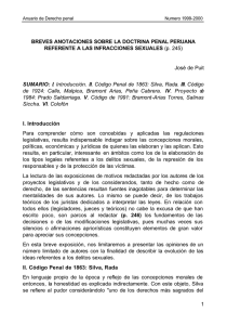 Breves anotaciones sobre la doctrina penal peruana referente a las