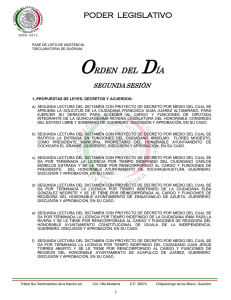 Orden del día 2 - Congreso del Estado de Guerrero