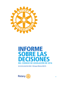 Informe sobre las decisiones - Consejo de Legislación de