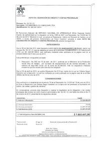 Page 1 sEuA 7N. Regional Distrito Capital AUTO DE LIQUIDACIÓN