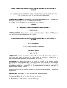 ley del consejo económico y social del estado de michoacán de