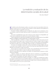 La medición y evaluación de los determinantes sociales de la salud