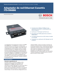 Adaptador de red Ethernet Conettix ITS‑D6686