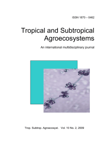 Tropical and Subtropical Agroecosystems