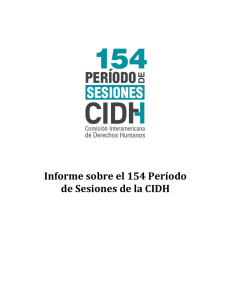 Informe sobre el 154 Período de Sesiones de la CIDH