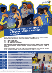 Campus tecnificación baloncesto 2016