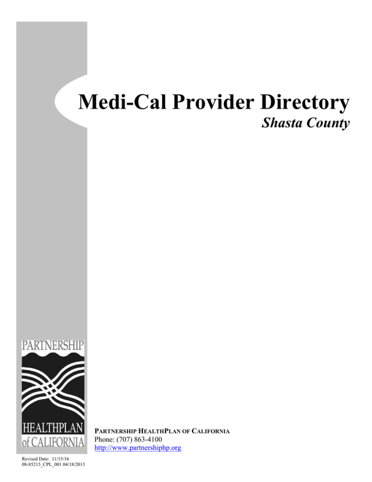 MediCal Provider Directory