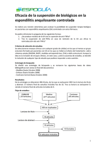 Eficacia de la suspensión de biológicos en la EA controlada