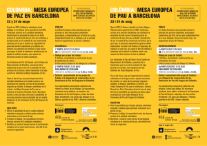 COLÒMBIA: MESA EUROPEA DE PAU A BARCELONA COLOMBIA