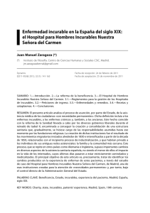 Enfermedad incurable en la España del siglo XIX: el Hospital para