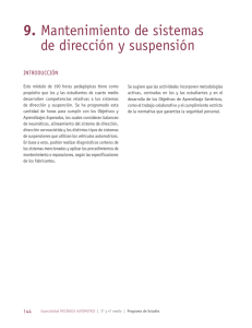 9. Mantenimiento de sistemas de dirección y suspensión