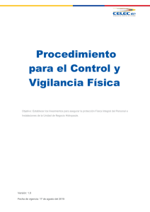 Procedimiento para los Servicios de Control y