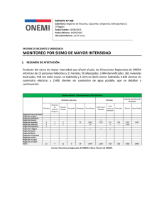 MONITOREO POR SISMO DE MAYOR INTENSIDAD