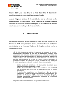 Informe 9/2014 - Gobierno de Aragón