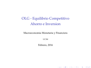 OLG - Equilibrio Competitivo Ahorro e Inversion