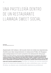 Una pastelería dentro de un restaurante llamada