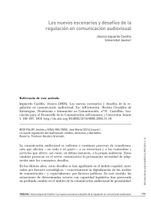Los nuevos escenarios y desafíos de la regulación en comunicación