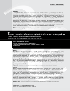 Temas centrales de la antropología de la educación contemporánea