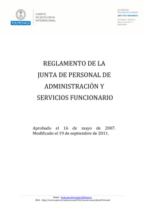 Reglamento Junta de Personal - Universidad Politécnica de Madrid